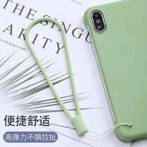 Silicone Phone Lanyard <b>Braided</b> Rope Green Soft Case <b>Accessory</b> For Mobile Phone Straps With High Elasticity Comfortable Wear - Product Image 1