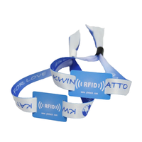Bracelets de festival avec code QR RFID personnalisés Bracelets NFC en polyester tissé Bracelets en tissu