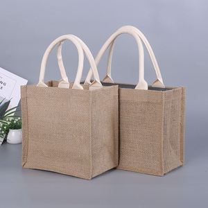 Sacs de courses écologiques en toile de jute réutilisables, sacs de courses en toile de jute, sacs à bandoulière en toile de jute - Product Image 4