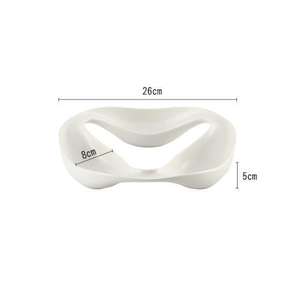 <span class=keywords><strong>Assiette</strong></span> de service en céramique moderne à quatre compartiments, plat à apéritif ondulé pour la restauration fine et les événements traiteur - Product Image 4