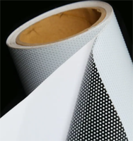 Vinyle de PVC auto-adhésif perforé à sens unique anti-décoloration pour impression UV éco-solvant