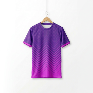 Camiseta Deportiva Unisex con Estampado Geométrico, Nombre del Equipo Personalizado, Manga Corta, Cuello Redondo, Transpirable, Absorbe la Humedad, Poliéster, para Adultos - Product Image 1