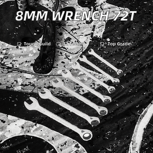 Llave Combinada de Trinquete Métrica de 8mm, 12 Puntas, 72 Dientes, Grado Industrial OEM, Torque Máximo de 30Nm - Product Image 2