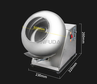 Machine de revêtement de sucre pour chocolat, cacahuètes, de qualité alimentaire, de petite taille, de bureau, HBY-300.
