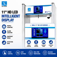 Detector de Metales Inteligente Tipo Puerta con 18 Zonas de Detección, Pantalla LCD de 11 Pulgadas, Grabación de Instantáneas, Sistema de Inspección de Seguridad