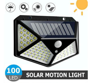 Jardín solar al aire libre Lamp100 LED Sensor de movimiento impermeable Pared Luces solares del jardín - Product Image 2