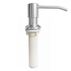 Stainless Steel Soap Dispenser Manual Press Punch Hole Type <b>Extended</b> Screw Kitchen Detergent Dispenser Easy Installation - Product Image 3