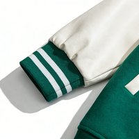 Veste de baseball varsity pour homme avec logo personnalisé en spray arc-en-ciel, fabricant de vêtements de rue d'hiver, veste varsity avec patch brodé