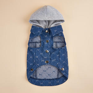 Nova Moda <span class=keywords><strong>2026</strong></span>: Roupa de Cowboy para Cães com Capuz, Conjunto de Jeans e Poliéster para Cães, Coleção Primavera/Verão - Product Image 3