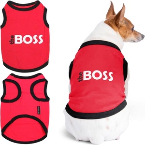 Camiseta de algodón 100% para perros bordada 'Classy Sassy Bit Bossy' lavable a máquina lindo <span class=keywords><strong>chaleco</strong></span> para mascotas para perros grandes ropa rosa para perros - Product Image 1
