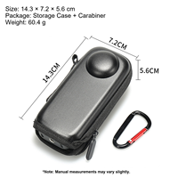 Étui de transport rigide portable pour Insta360 X4, sac de rangement antichoc pour les voyages et la photographie en extérieur