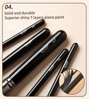 Ensemble de pinceaux de maquillage professionnel EMF 42 pièces pinceaux de fond de teint végétalien manche en bois de luxe pour maquillage Contour Blush correcteur