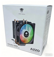 Refroidisseur de processeur Jungle Leopard A220 Copper 2 Heatpipes 90mm LED 1900 RPM Ventilateur PWM 4 broches Compatible Intel LGA115X/1200/1700/1851