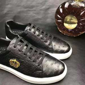 Goodyear welt marche chaussures en cuir d'autruche hommes haut de gamme chaussures faites à la main femmes baskets élégant luxe classique chaussures pour hommes - Product Image 2