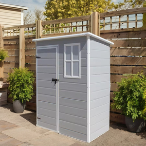 Petit hangar en plastique étroit grand à faible coût <span class=keywords><strong>4x3</strong></span> pour le stockage d'outils de <span class=keywords><strong>jardin</strong></span> avec fenêtres - Product Image 6