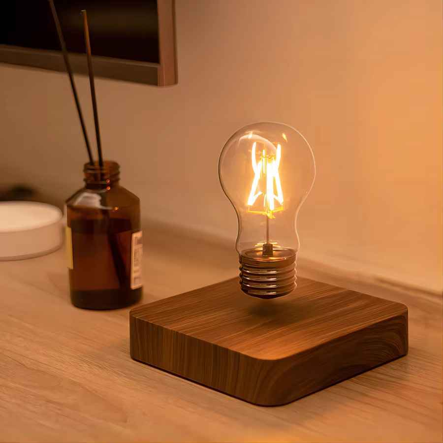 Magnetic Levitation Lamp Modern Creativity Floating Glass LED Bulb Touch Control 2700K Warm White High CRI 50 Bathroom