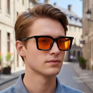 Fashionable <strong>Korean</strong> Style New Square Full Frame UV400 Sunglasses Personalized Trendy Street Photoshoot Advanced Sense <strong>Glasses</strong> - Product Image 4
