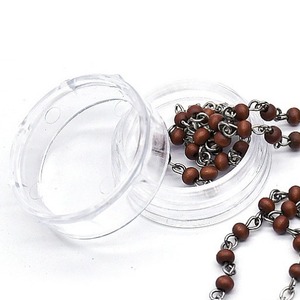 Plastic Mini Prayer Beads <b>Empty</b> Packaging <b>Box</b> Round Jewelry <b>Box</b> 3.5*3.5Cm Clear Plastic Storage Container For <b>Gifts</b> - Product Image 1