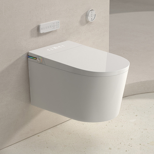 110v/220v Automatique Capteur Européen Bidet <span class=keywords><strong>Wc</strong></span> Porcelaine <span class=keywords><strong>Japonais</strong></span> Intelligent Toilette avec P-Trap Drainage Auto Flush Salle De Bains Bol - Product Image 2