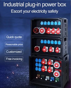 PHLTD Boîtier de distribution d'énergie triphasé, distributeur électrique de type rouleau mobile, boîtier d'aviation noir - Product Image 6