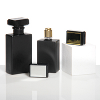 Flacon de parfum carré en verre givré de 50 ml avec logo personnalisé, flacon vide pour vaporisateur de parfum, emballage cosmétique