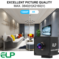 ELP Auto Focus 4K Webcam con micrófono para PC portátil IMX415 Mini UVC USB Cámara de visión artificial para Raspberry PI Jetson Nano