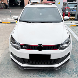 Volkswagen Polo MK5 6R GTI Front Bumper <b>Lip</b> <b>Splitter</b> Piano Black Carbon Fiber ABS 2010-2014 - Product Image 1