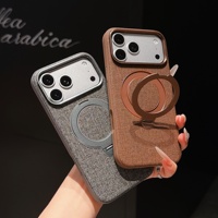 Coque de protection pivotante à texture toile pour iPhone 18 Pro Max, nouveau modèle 17 Pro, style haut de gamme Apple, magnétique 16, 15