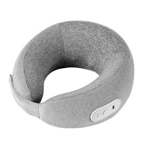 Oreiller de massage cervical en forme de U Rongyi Innovation, rechargeable avec chauffage et vibration, pour usage domestique, gris - Product Image 4