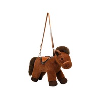 Peluche Cheval du Zodiaque en Polyester avec Rembourrage en Coton PP, Taille 31cm-50cm, Sac Bandoulière Unisexe, À partir de 14 ans