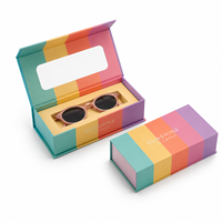 Boîte d'emballage magnétique personnalisée pour lunettes de soleil, boîte cadeau de luxe en carton rigide pour lunettes avec insert en mousse et impression de logo