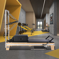 Tour commerciale de réforme de Pilates en bois de machine de lit de yoga de demi-poulie avec le demi trapèze de voie complète