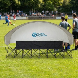 Hete Aanbieding: Teambank met Afdak, Snelle Opbouw, Draagbare Opvouwbare Voetbal Zitbank, 6 Zitplaatsen voor Sport, Kamperen en Buitenactiviteiten - Product Image 2