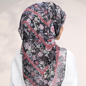 Étnico Floral verano algodón gasa Digital impreso Hijab cuadrado bufanda Bawal venta al por mayor para mujeres malasias bebés musulmán costura - Product Image 4