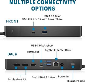   WD19TBS Thunderbolt 3 ドッキングステーション 180W 電源アダプター対応 8K ディスプレイ対応 ハイパワー マルチペリフェラル接続 - Product Image 2