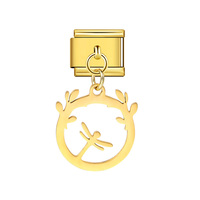 Nouveau à la mode oiseau arbre étoile Gecko coeur métal pendentif italien breloque lien Fit 9mm en acier inoxydable Bracelet bricolage faisant des bijoux