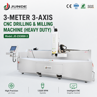 Machine de perçage et de fraisage CNC à trois axes JUNDE, robuste et puissante, 3 m, multi-processus, pour le travail de l'aluminium