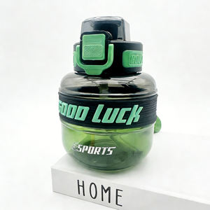 Bouteille d'eau en plastique réutilisable pour le sport et <span class=keywords><strong>la</strong></span> gym, sans BPA, de qualité alimentaire, inodore, facile à nettoyer, avec couvercle - Product Image 2