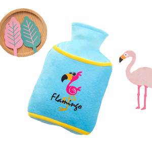 Flamingo Plush Hot Water <b>Bottle</b> 1.5L Soft Flannel Portable <b>Warm</b> Hand Warmer For Girls Students - Product Image 5