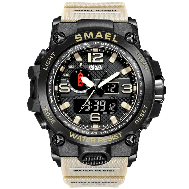 SMAEL haute qualité hommes étanche montre numérique LED montres horloge homme montre homme grands hommes montres Sport montre