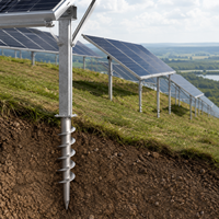 Vis de fondation hélicoïdale galvanisée à chaud pour système de montage solaire et ancrages agrivoltaïques