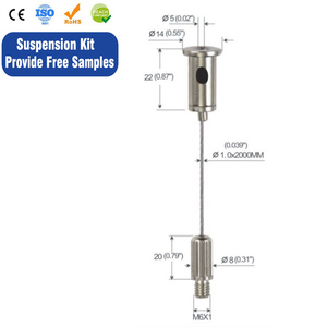 Câble en acier de haute qualité Kit de suspension de câble métallique en acier inoxydable pince de câble réglable avec vis M6 - Product Image 1