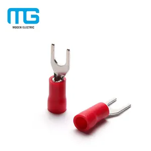 Fork Type Cooper Insulated Spade Terminals For Automotive