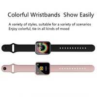 Bracelet intelligent carré transfrontalier le plus vendu avec suivi de la fréquence cardiaque, écran TFT et synchronisation météo.