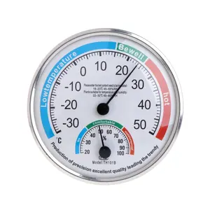 Termómetro redondo de alta precisión para colgar en la pared, higrómetro de temperatura y humedad para interiores y domésticos
