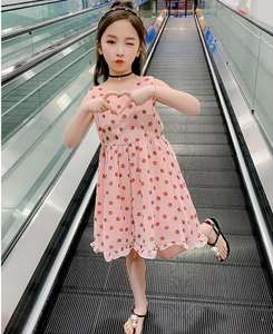 Nouvelle Robe Rose Mignonne pour Enfants Filles, Style Tendance, Robe d'Anniversaire en Dentelle Respirante Coupe A-Line Longueur Midi avec Motif Circulaire - Product Image 3