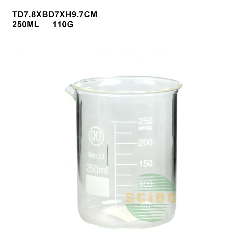 round laboratory glass beaker 250ml