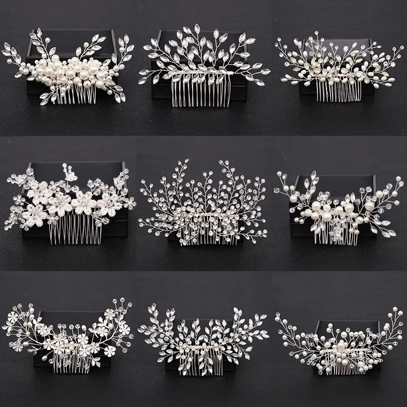 Fashion sisir rambut pernikahan pengantin klip rambut mutiara Headpiece aksesoris rambut untuk wanita gadis