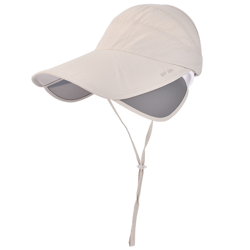 Cappellino Estivo Donna Con Protezione UV – Tesa Larga, Traspirante, Pieghevole Per Spiaggia, Trekking, Pesca (Beige/Kaki/Nero/Grigio)