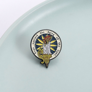 <span class=keywords><strong>Rage</strong></span> contre la mort de la lumière émail broche la bougie brûlante chérit le temps broches revers insigne bijoux cadeau - Product Image 1